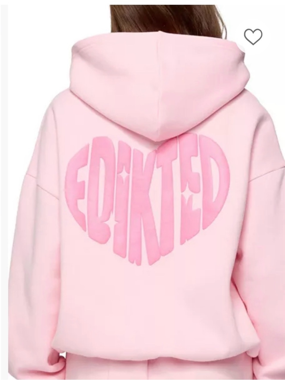 EDIKTED “MAJOR LOVE” Pink Hoodie — Size Small - Picture 2 of 14